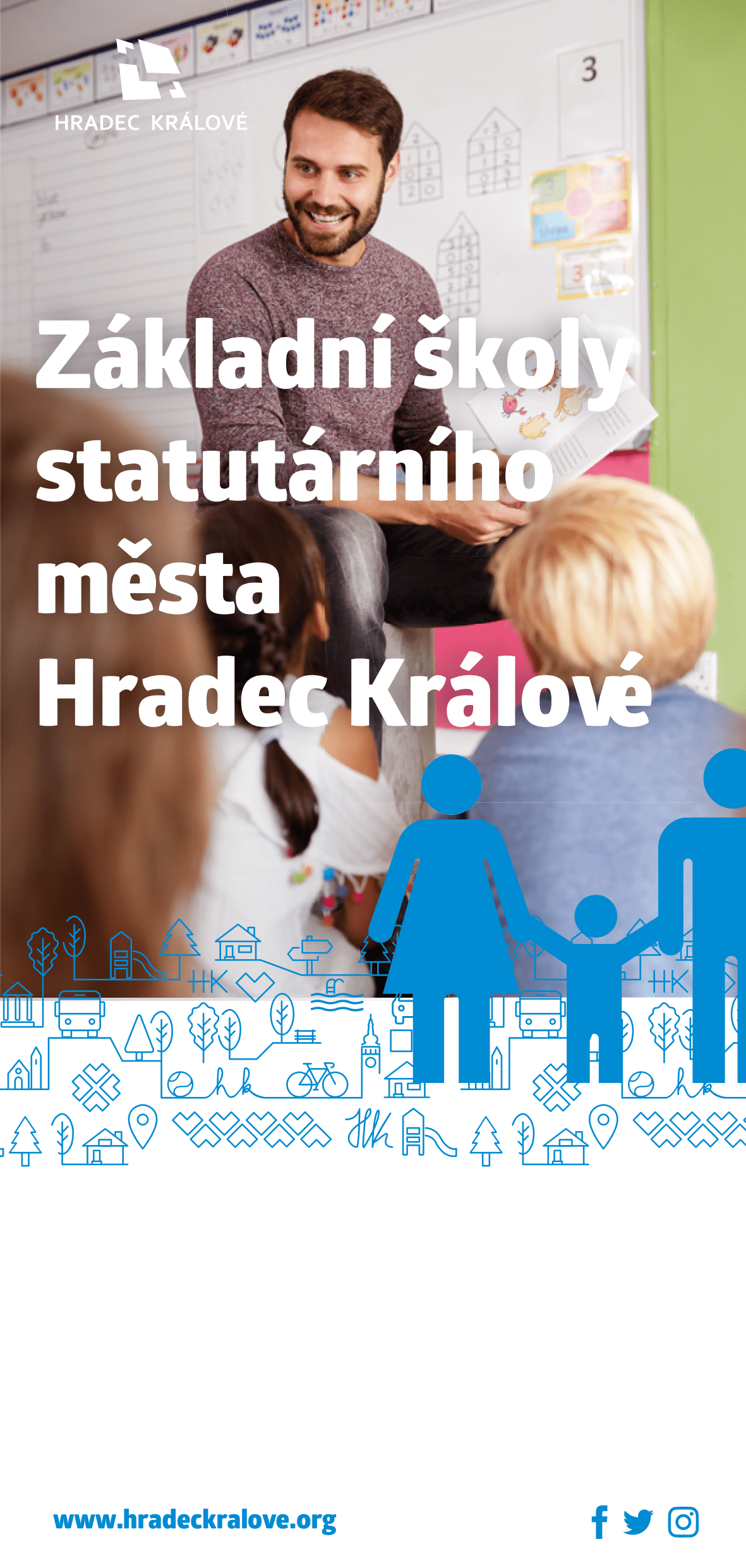 Přední strana brožury o ZŠ v HK